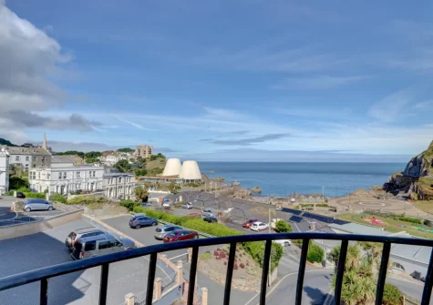 The view from bedroom #1 balcony at Sunset View, Ilfracombe