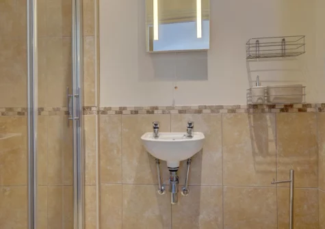 Bedroom #1 en-suite shower room at Sunset View, Ilfracombe