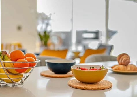 The kitchen at Sunset View, Polruan