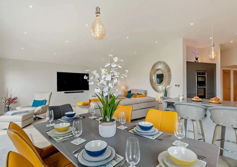 The dining area at Sunset View, Polruan
