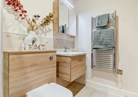 Bedroom #2 en-suite shower room at Sunset View, Polruan