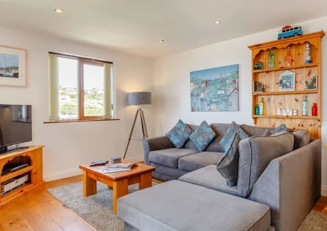 The living area at Surfers, Portreath