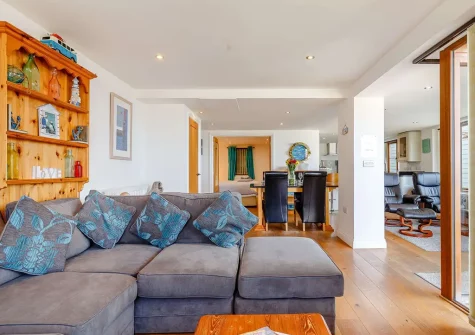 The living area at Surfers, Portreath