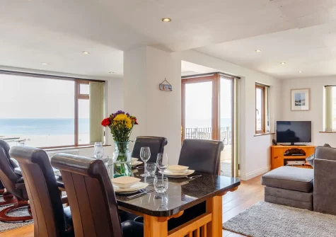 The dining area at Surfers, Portreath