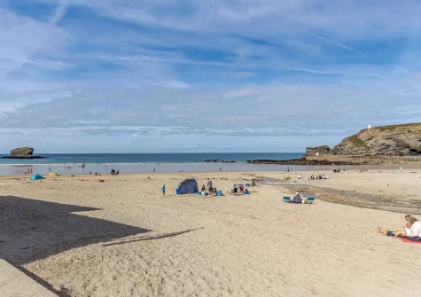 Portreath Beach is family friendly and right outside your door