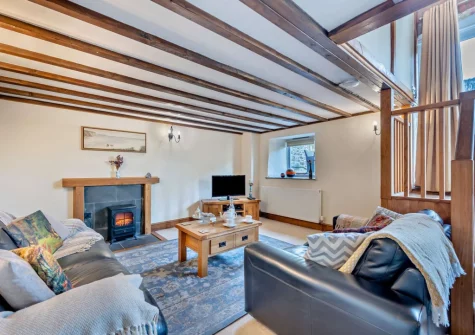 The living area at Swallow Barn Lakes, St Giles-on-the-Heath
