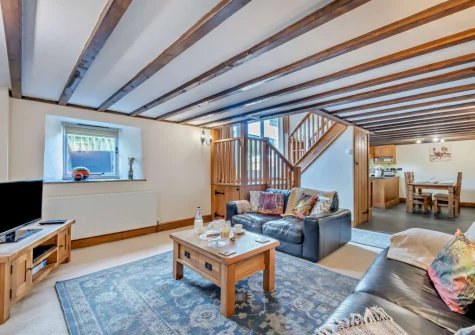 The living area at Swallow Barn Lakes, St Giles-on-the-Heath