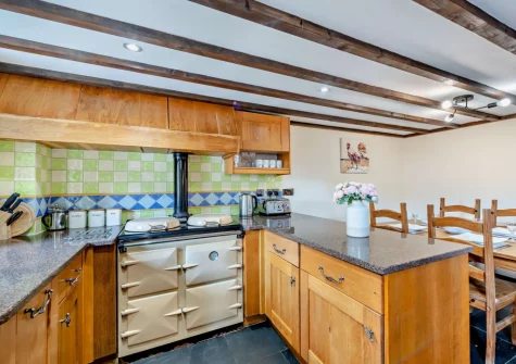 The kitchen at Swallow Barn Lakes, St Giles-on-the-Heath