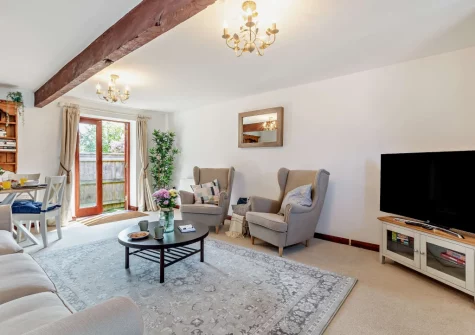 The living area at Swallowfield Cottage, Newton Poppleford