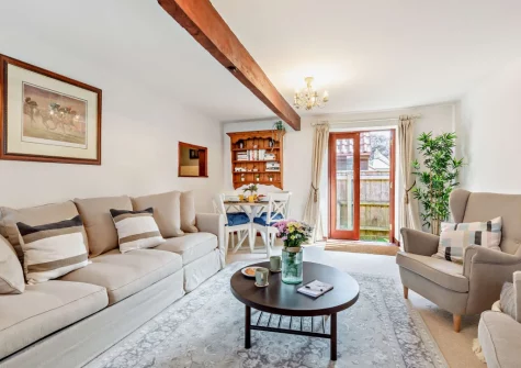 The living & dining area at Swallowfield Cottage, Newton Poppleford