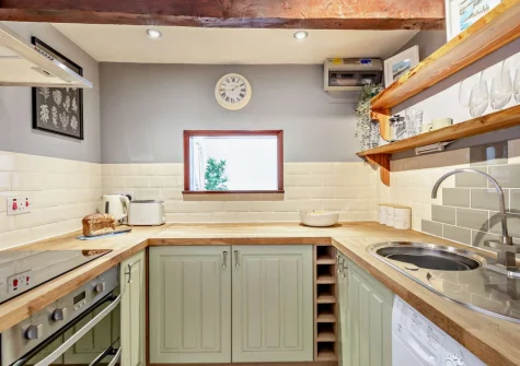 The kitchen at Swallowfield Cottage, Newton Poppleford