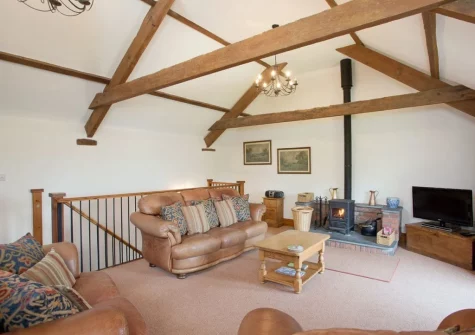 The living room at Swallows Cottage, Alwington
