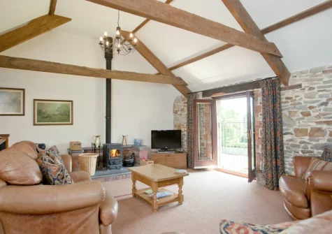The living room at Swallows Cottage, Alwington