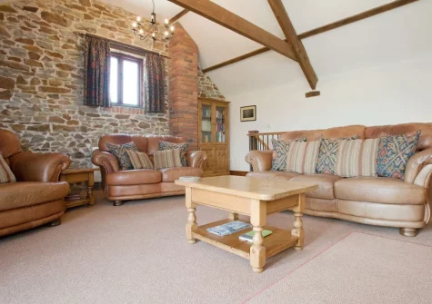 The living room at Swallows Cottage, Alwington