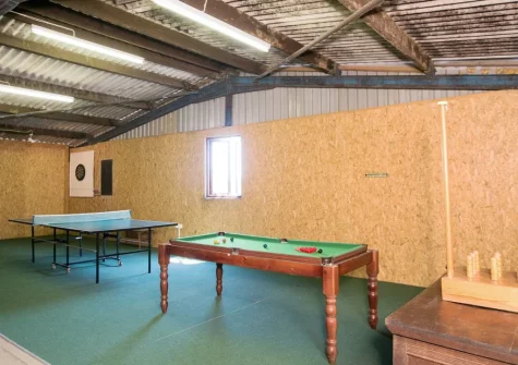 The games barn at Swallows Cottage, Alwington