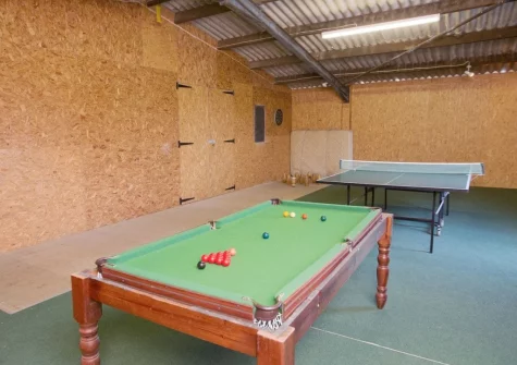 The games barn at Swallows Cottage, Alwington