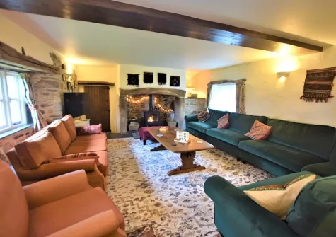 The living room at Swallows Rest, Laneast