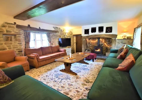 The living room at Swallows Rest, Laneast
