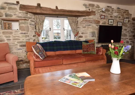 The living room at Swallows Rest, Laneast