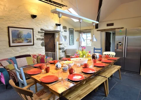 The dining area at Swallows Rest, Laneast