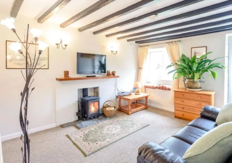 The living room at Swallows Return, Woolfardisworthy
