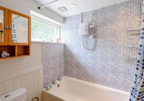 The bathroom at Swallows Return, Woolfardisworthy