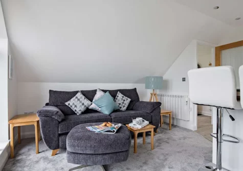 The living area at Swanston Lodge, Paignton