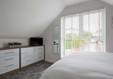 The bedroom at Swanston Lodge, Paignton