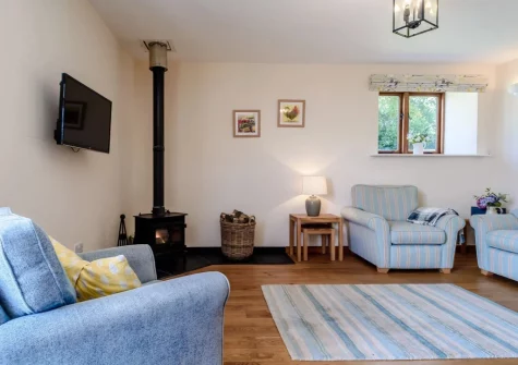 The living room at Sweetcombe Roost, Sidbury