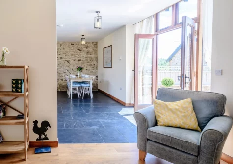 The living room at Sweetcombe Roost, Sidbury