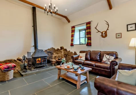 The living area at Swincombe Mill, Challacombe