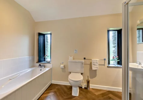 The bathroom at Swincombe Mill, Challacombe