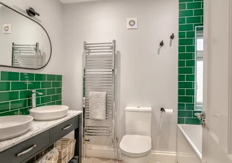 The bathroom at Syringa, Beer