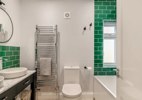 The bathroom at Syringa, Beer