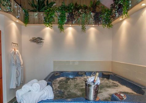 The hot tub at Tack Room, Blagberry