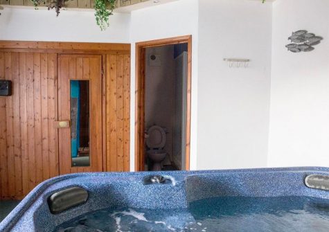 The sauna & hot tub at Tack Room, Blagberry