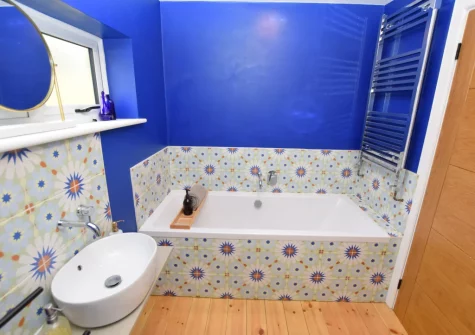 The bathroom at Tale Head, Broadhembury