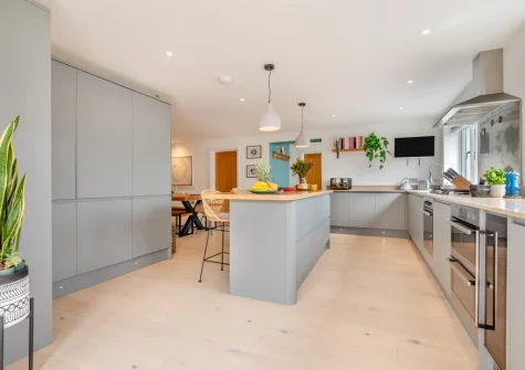 The kitchen at Tamar, St Merryn