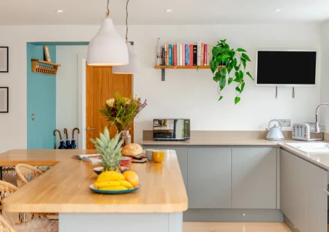 The kitchen at Tamar, St Merryn