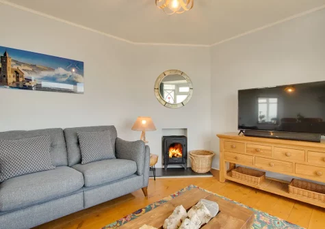 The living area at Tamarind, Porthleven