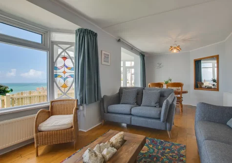 The living area at Tamarind, Porthleven