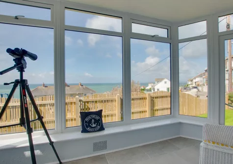 The living area at Tamarind, Porthleven