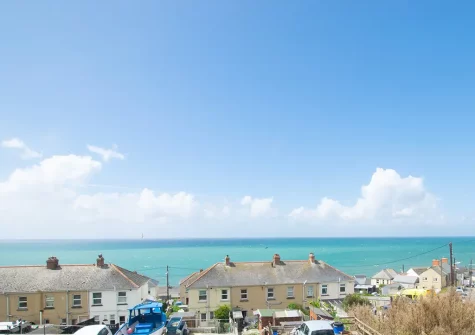 The view from the living & dining area at Tamarind, Porthleven