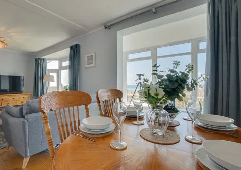 The dining area at Tamarind, Porthleven