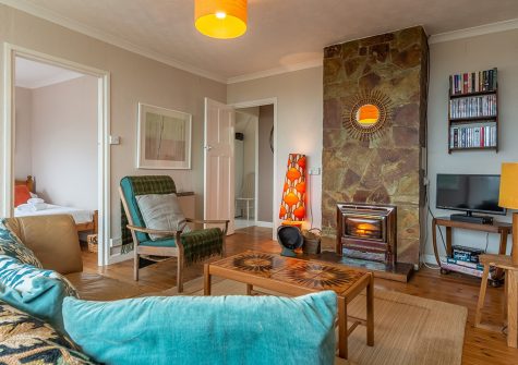 The living area at Tamarisk, Polzeath