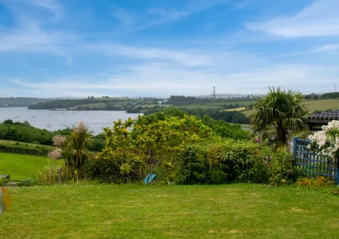 The gareden & river views from the dining room at Tanglewood Cottage, Bere Alston