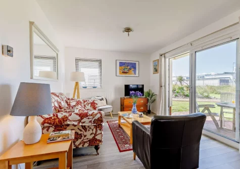 The living area at Tarka Sands, Instow