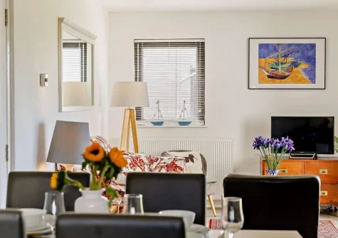 The living & dining area at Tarka Sands, Instow
