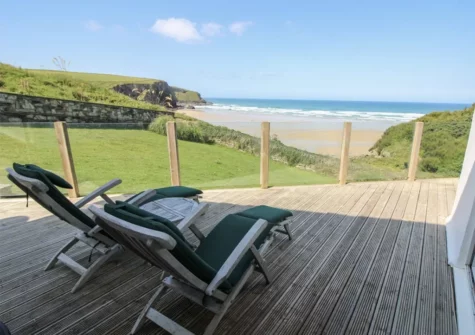 The wrap-around decked patio at Templeton, Trenance