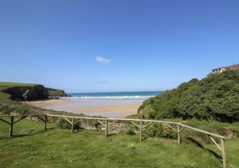The garden at Templeton, Trenance leads directly to the beach